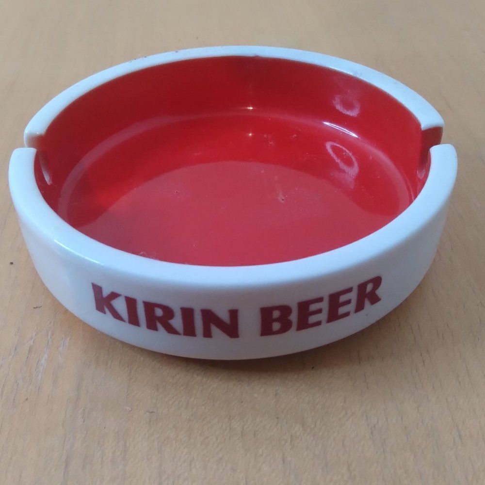 Vintage Kirin Beer Japan Ashtray Ceramic 3"